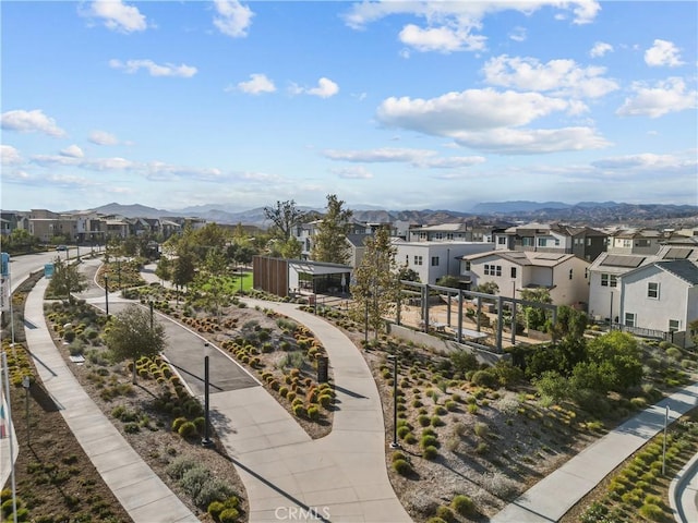 view of property's community with a mountain view