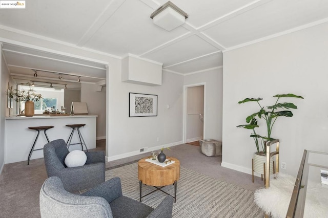 view of carpeted living room