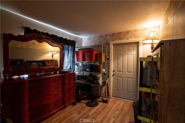 bedroom featuring light hardwood / wood-style floors