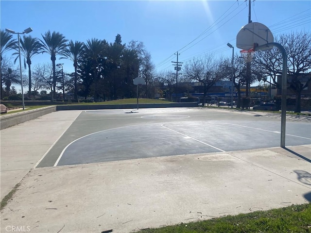 view of basketball court