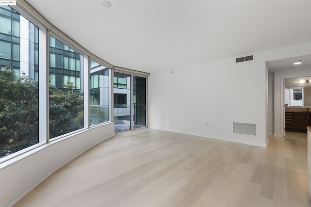 empty room featuring light hardwood / wood-style flooring