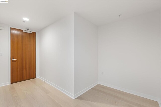 hall featuring light hardwood / wood-style floors