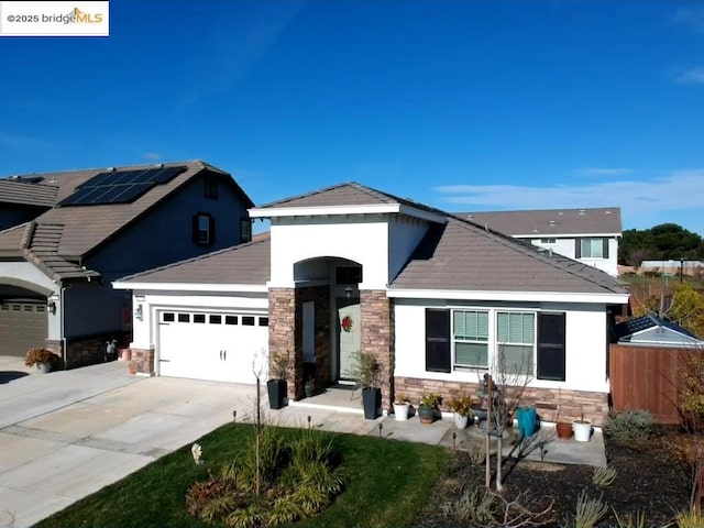 view of front of home featuring a garage