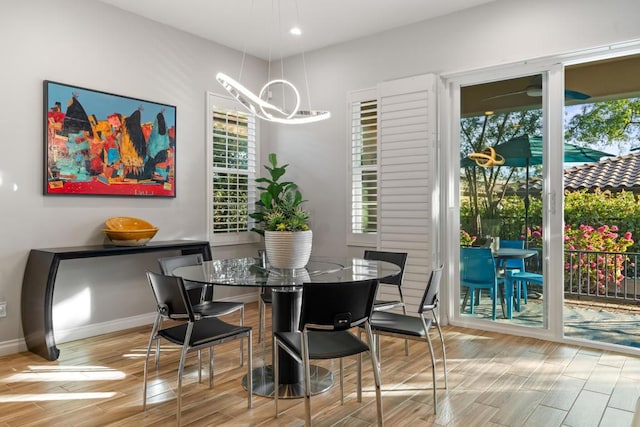 dining room featuring an inviting chandelier