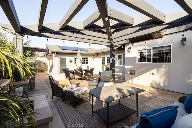 view of patio / terrace featuring an outdoor living space