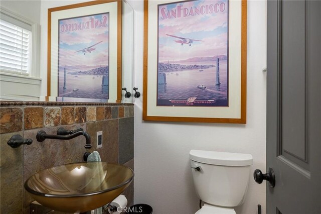 bathroom with toilet and sink