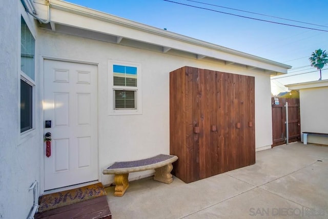 view of doorway to property