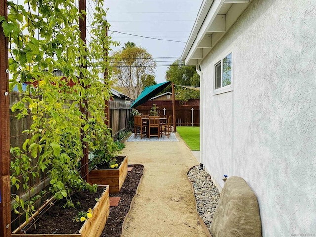 view of yard featuring a patio