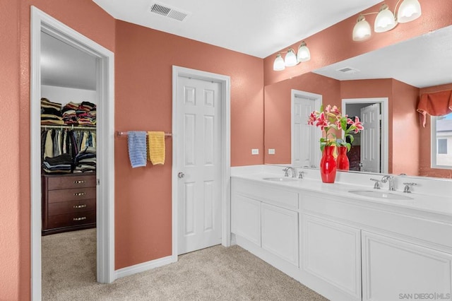 bathroom with vanity