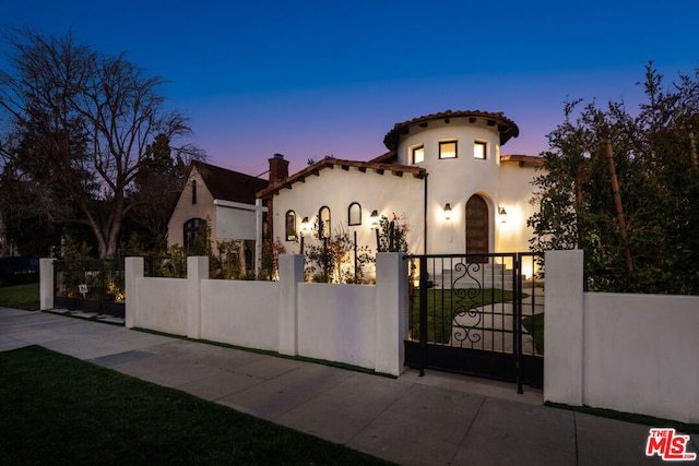 view of mediterranean / spanish house