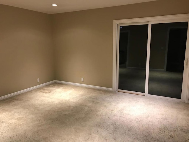 view of carpeted empty room