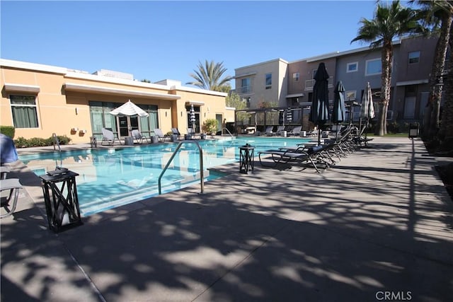 view of pool with a patio area