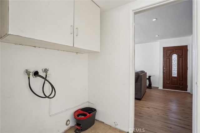 interior space featuring wood-type flooring