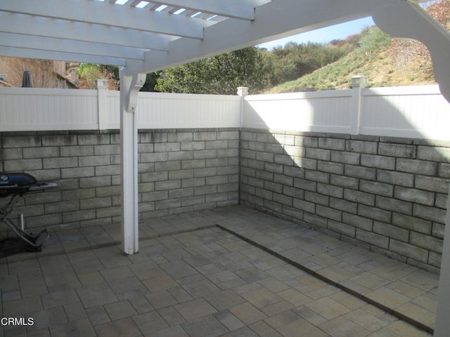 view of patio / terrace with a pergola