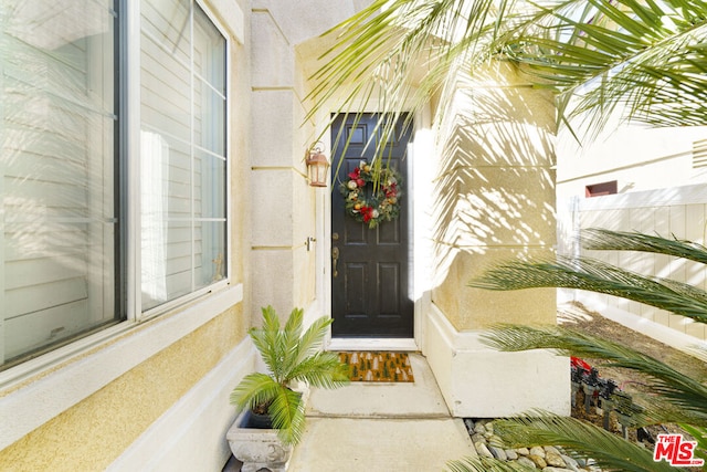 view of doorway to property