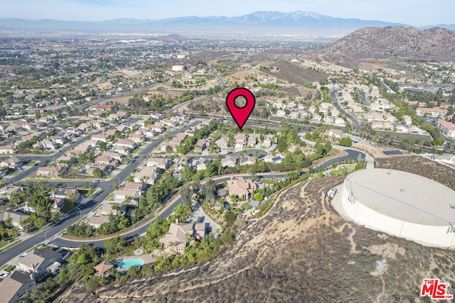 aerial view featuring a mountain view