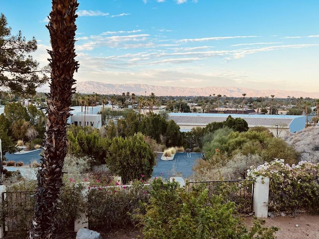 view of water feature featuring a mountain view