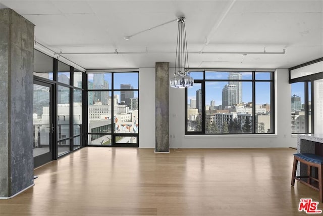 interior space with hardwood / wood-style flooring