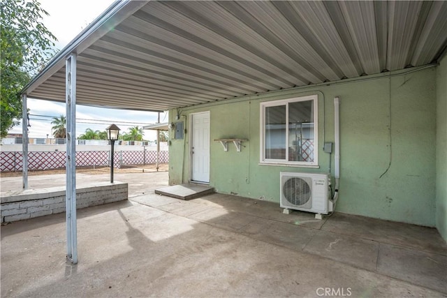 view of patio featuring ac unit