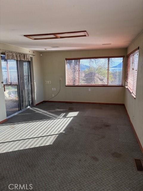 carpeted empty room with a healthy amount of sunlight