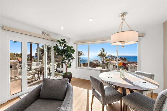 240 Moss St Unit 4, Laguna Beach, CA 92651 - dining room featuring wood finished floors and recessed lighting