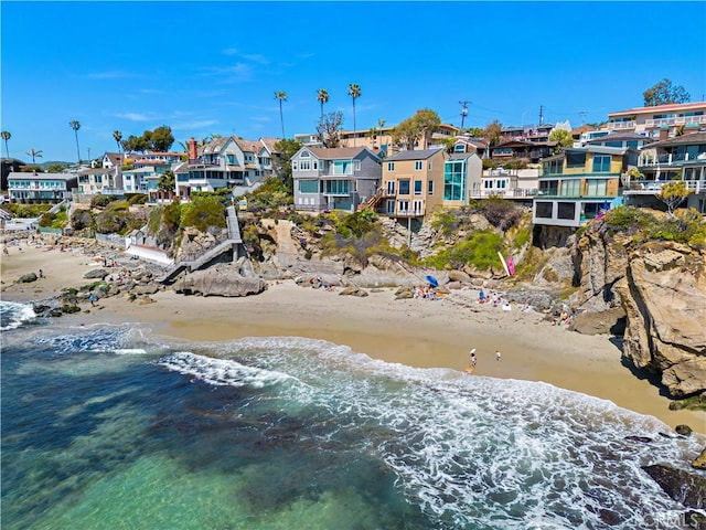 240 Moss St Unit 4, Laguna Beach, CA 92651 - water view with local beach and nearby suburban area