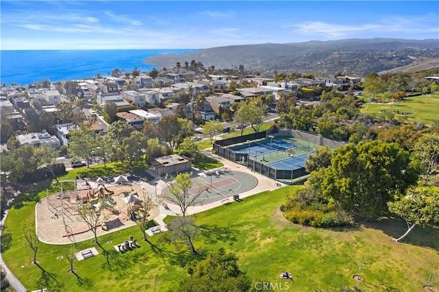 240 Moss St Unit 4, Laguna Beach, CA 92651 - aerial perspective of suburban area featuring a water and mountain view