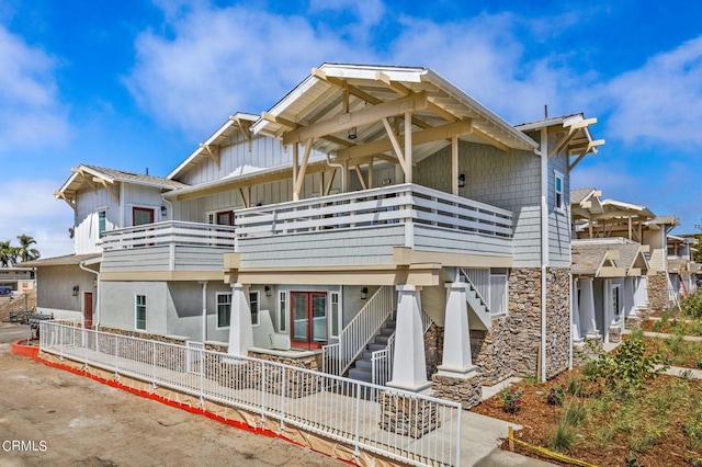 exterior space with a balcony