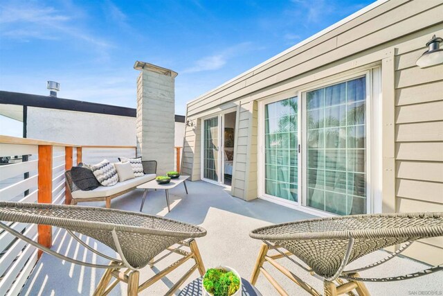 balcony with an outdoor living space