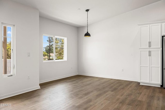 interior space featuring dark hardwood / wood-style floors