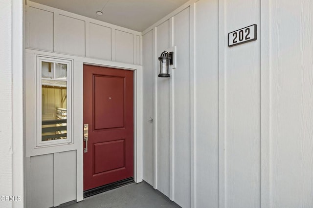 view of doorway to property