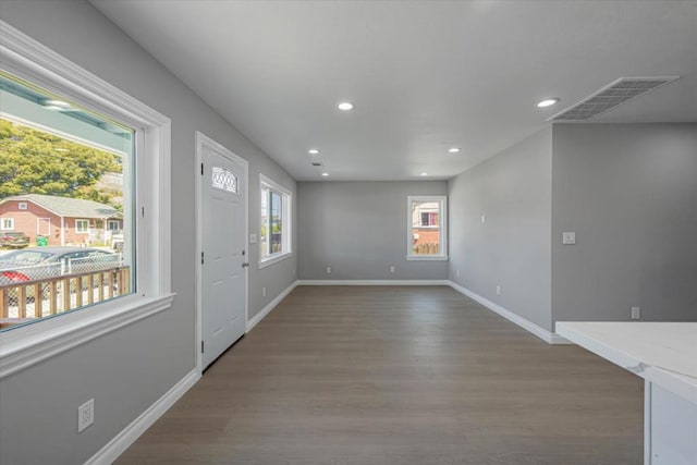 entryway featuring dark hardwood / wood-style floors