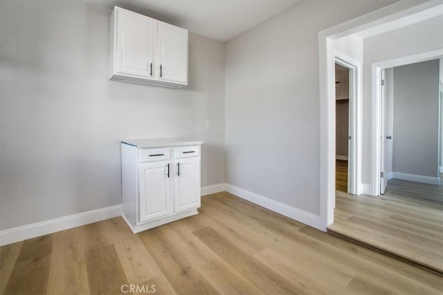 interior space featuring light wood-type flooring