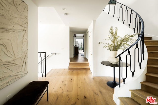 interior space featuring wood-type flooring