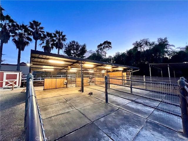 view of horse barn