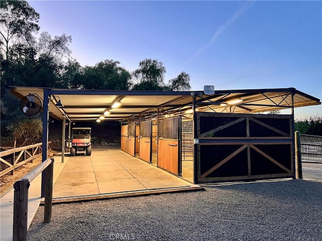 view of stable