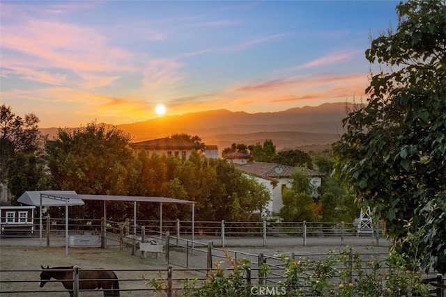 view of property's community with a mountain view