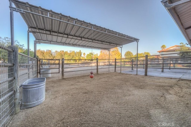 view of horse barn