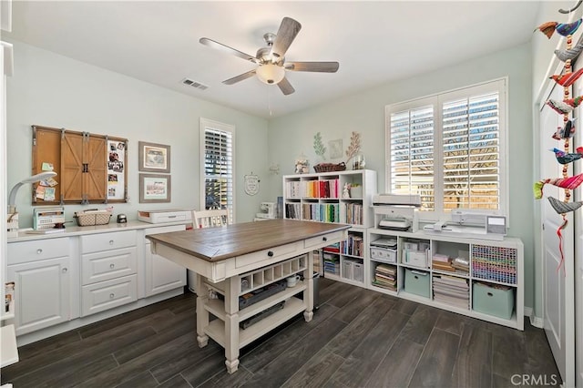 office with ceiling fan