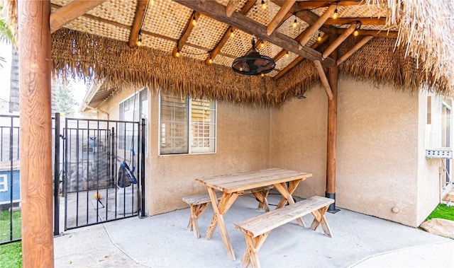 view of patio / terrace with ceiling fan