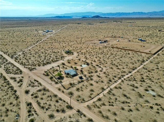 drone / aerial view with a mountain view