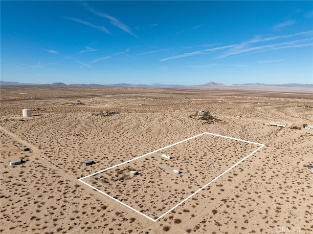 drone / aerial view with a mountain view