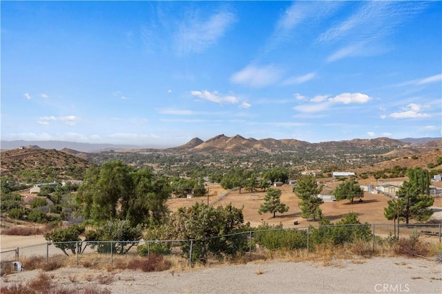 view of mountain feature featuring a rural view