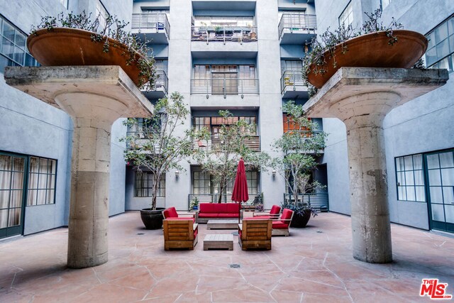 view of patio with an outdoor hangout area