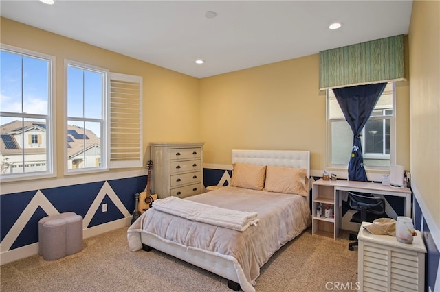 view of carpeted bedroom