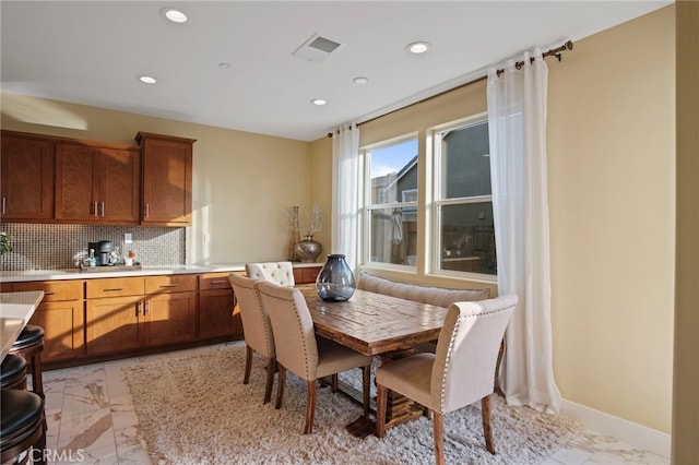 view of dining area