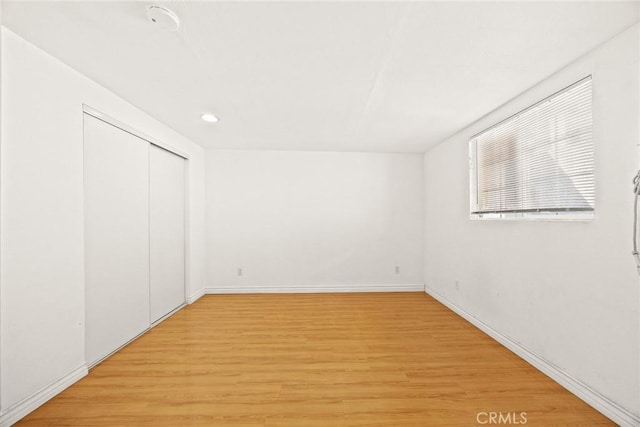 empty room featuring light hardwood / wood-style flooring