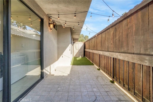 view of patio with a fenced backyard