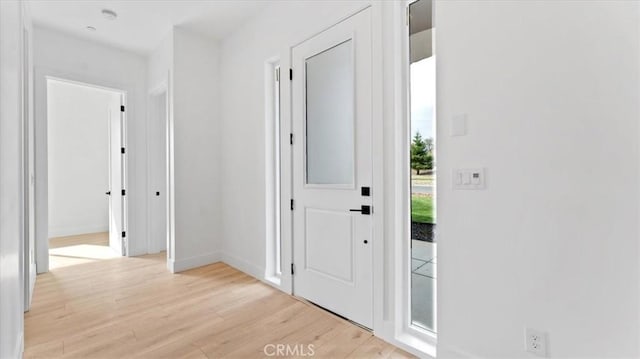 entryway featuring light wood-type flooring