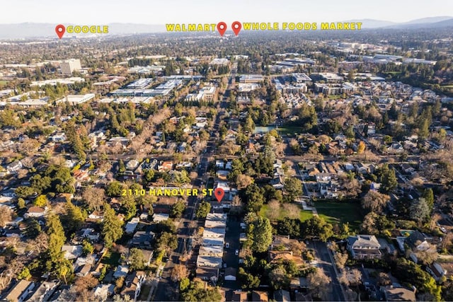 aerial view featuring a mountain view